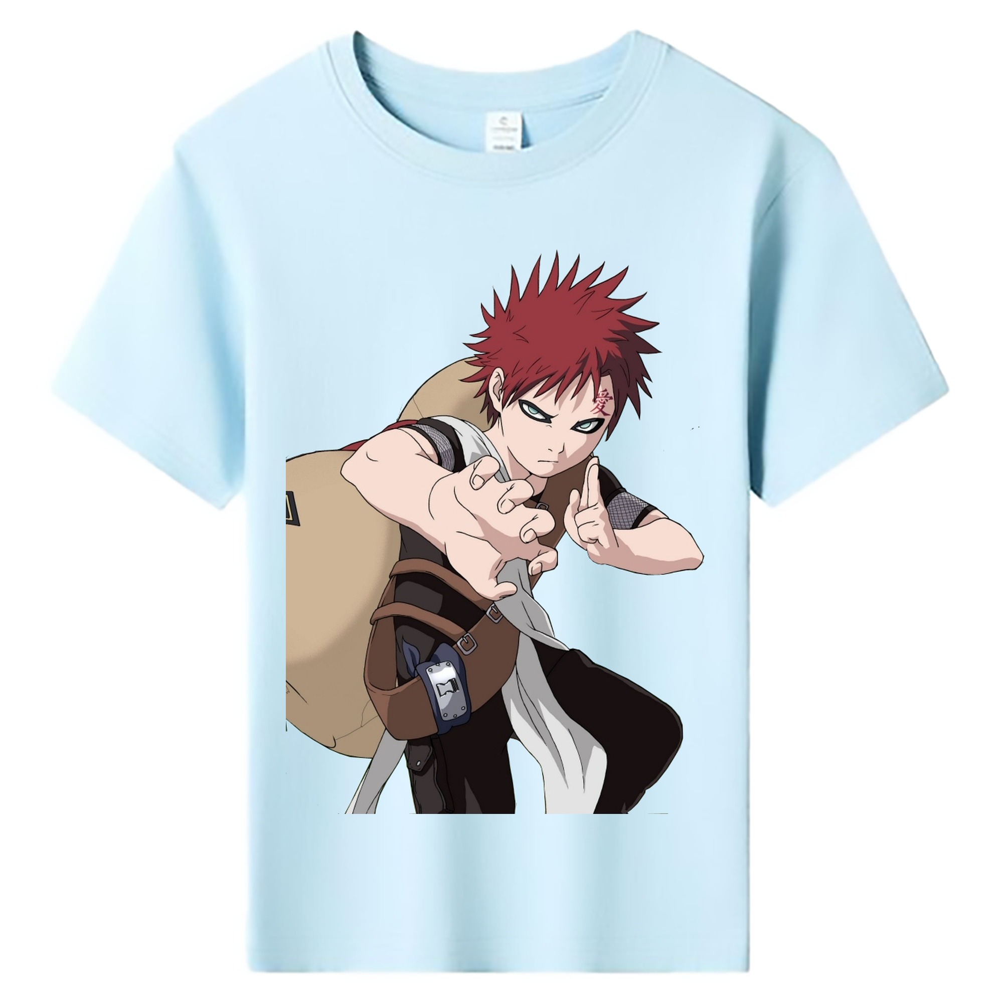 （画像用） NARUTO -ナルト- ガアラ Gaara 綿100％キッズTシャツ（フロントプリント）